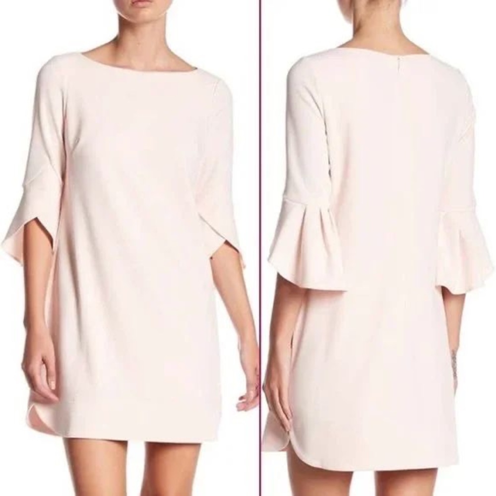 ✧ Blush pink bell sleeve dress
